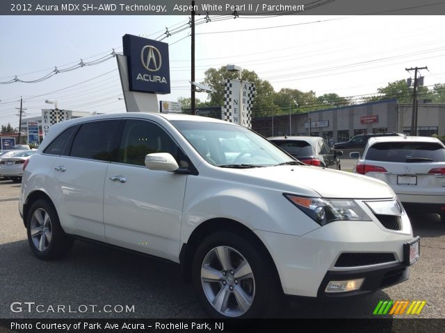 2012 Acura MDX SH-AWD Technology in Aspen White Pearl II