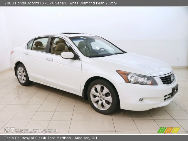 2008 Honda Accord EX-L V6 Sedan in White Diamond Pearl