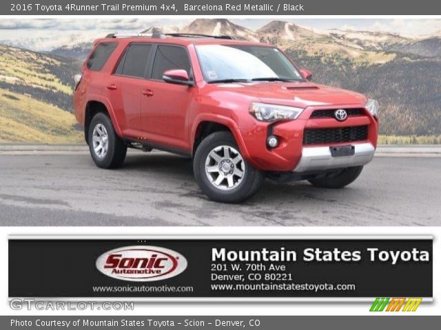 2016 Toyota 4Runner Trail Premium 4x4 in Barcelona Red Metallic