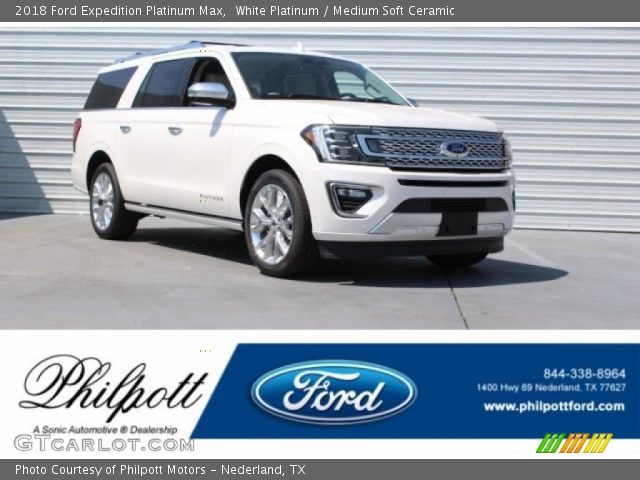 2018 Ford Expedition Platinum Max in White Platinum