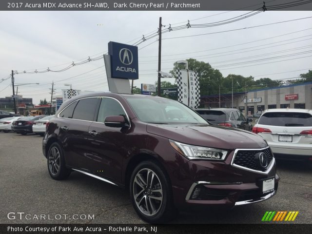 2017 Acura MDX Advance SH-AWD in Dark Cherry Pearl