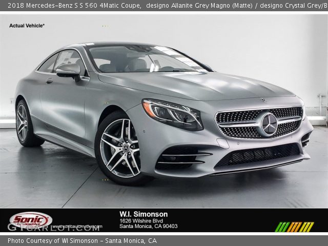 2018 Mercedes-Benz S S 560 4Matic Coupe in designo Allanite Grey Magno (Matte)