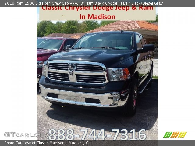 2018 Ram 1500 Big Horn Crew Cab 4x4 in Brilliant Black Crystal Pearl