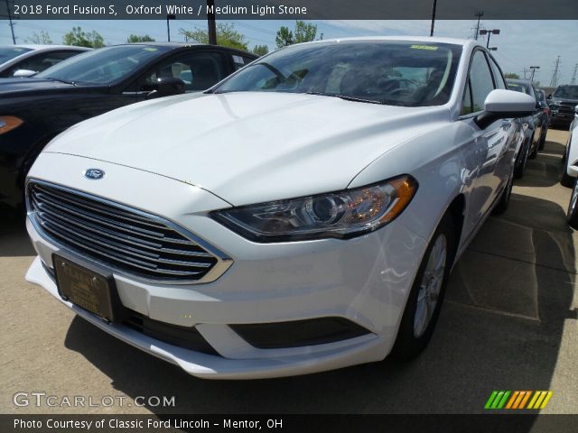 2018 Ford Fusion S in Oxford White