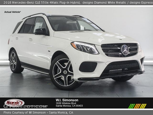 2018 Mercedes-Benz GLE 550e 4Matic Plug-In Hybrid in designo Diamond White Metallic