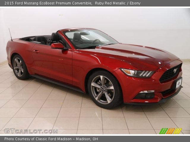 2015 Ford Mustang EcoBoost Premium Convertible in Ruby Red Metallic