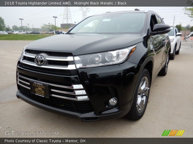 2018 Toyota Highlander Limited AWD in Midnight Black Metallic