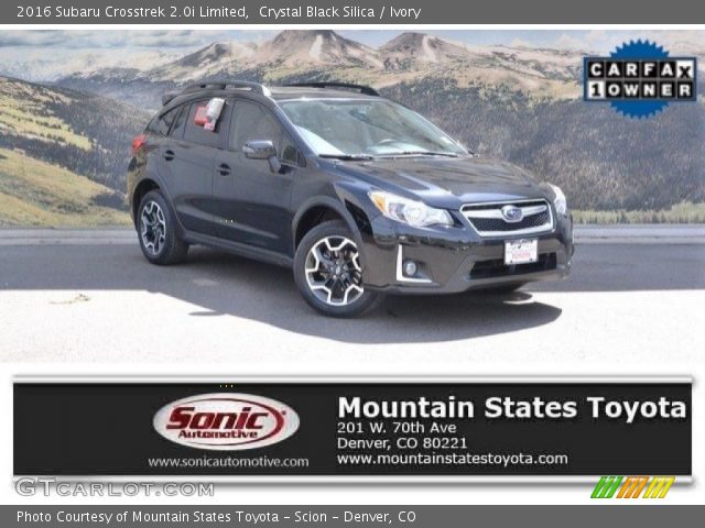 2016 Subaru Crosstrek 2.0i Limited in Crystal Black Silica