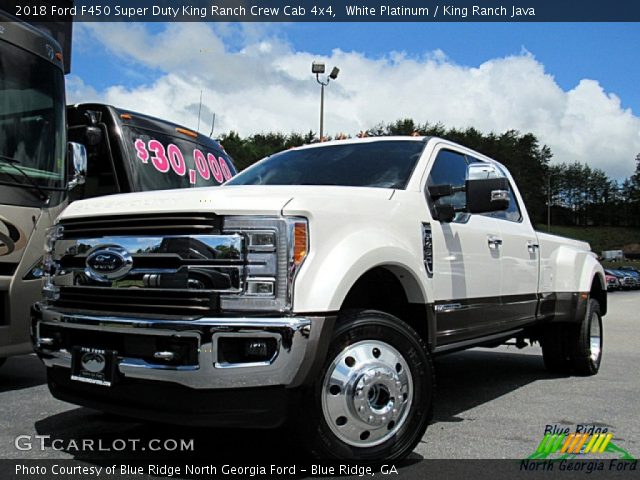 2018 Ford F450 Super Duty King Ranch Crew Cab 4x4 in White Platinum