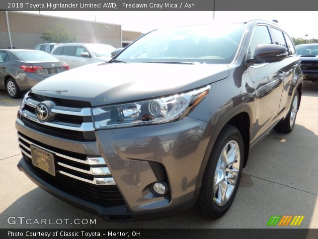 2018 Toyota Highlander Limited AWD in Predawn Gray Mica