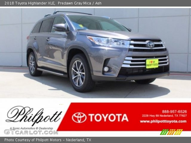2018 Toyota Highlander XLE in Predawn Gray Mica