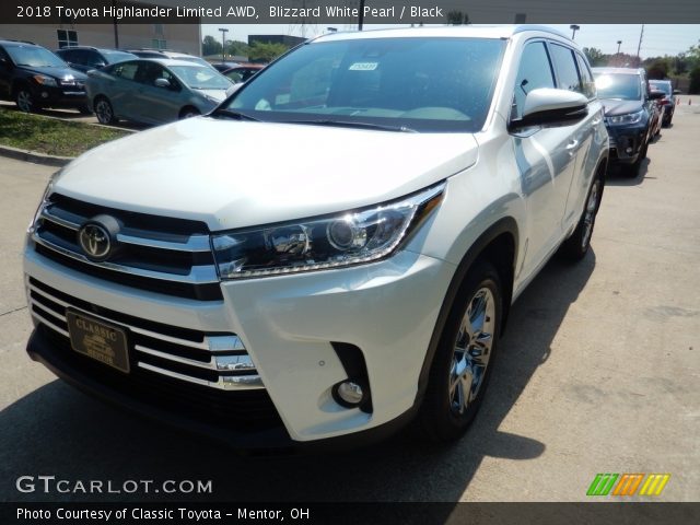 2018 Toyota Highlander Limited AWD in Blizzard White Pearl