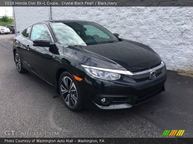2018 Honda Civic EX-L Coupe in Crystal Black Pearl