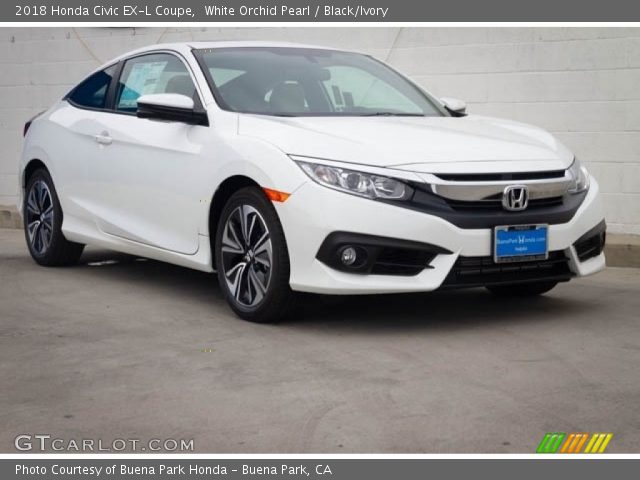 2018 Honda Civic EX-L Coupe in White Orchid Pearl