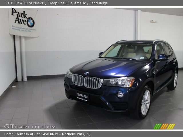 2016 BMW X3 xDrive28i in Deep Sea Blue Metallic