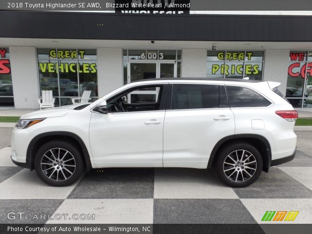 2018 Toyota Highlander SE AWD in Blizzard White Pearl