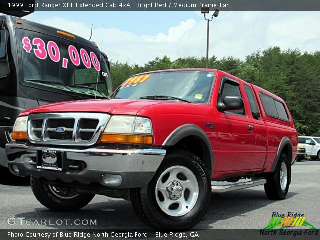 1999 Ford Ranger XLT Extended Cab 4x4 in Bright Red
