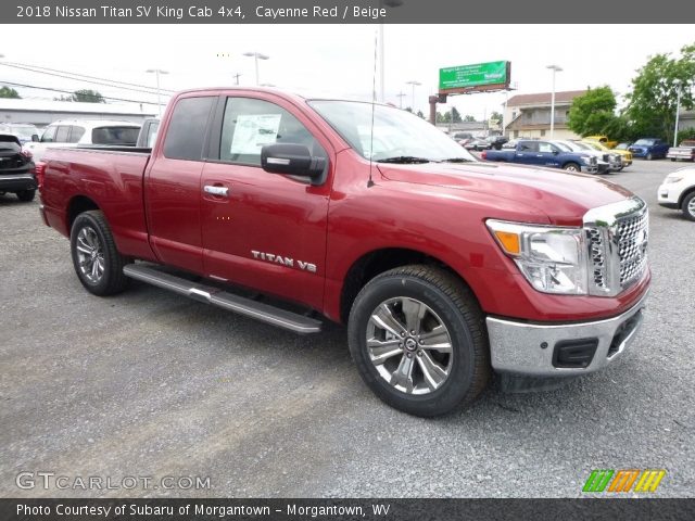 2018 Nissan Titan SV King Cab 4x4 in Cayenne Red