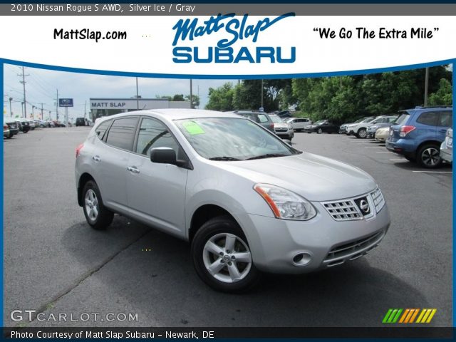 2010 Nissan Rogue S AWD in Silver Ice