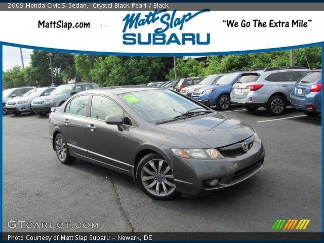 2009 Honda Civic Si Sedan in Crystal Black Pearl