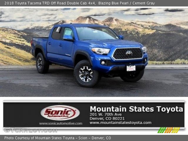 2018 Toyota Tacoma TRD Off Road Double Cab 4x4 in Blazing Blue Pearl