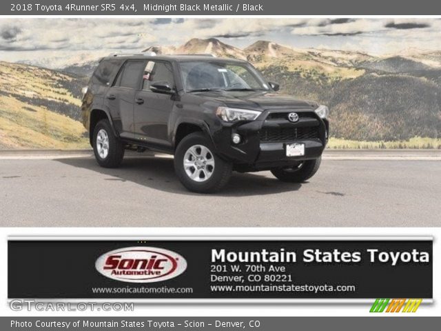 2018 Toyota 4Runner SR5 4x4 in Midnight Black Metallic