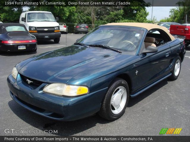 1994 Ford Mustang V6 Convertible in Deep Forest Green Metallic