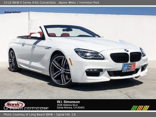 2018 BMW 6 Series 640i Convertible in Alpine White