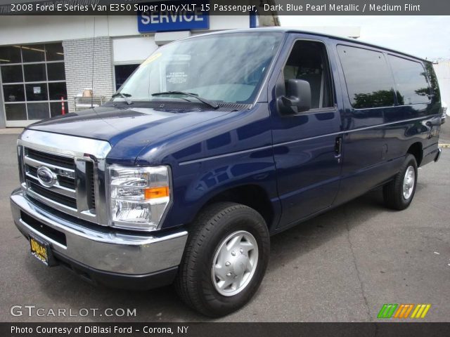 2008 Ford E Series Van E350 Super Duty XLT 15 Passenger in Dark Blue Pearl Metallic