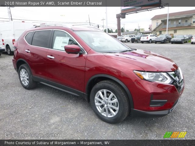 2018 Nissan Rogue SV AWD in Scarlet Ember