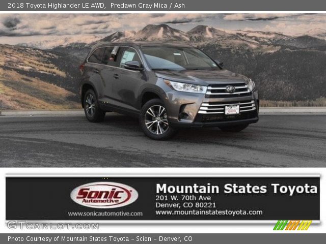 2018 Toyota Highlander LE AWD in Predawn Gray Mica