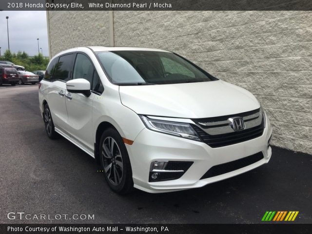 2018 Honda Odyssey Elite in White Diamond Pearl
