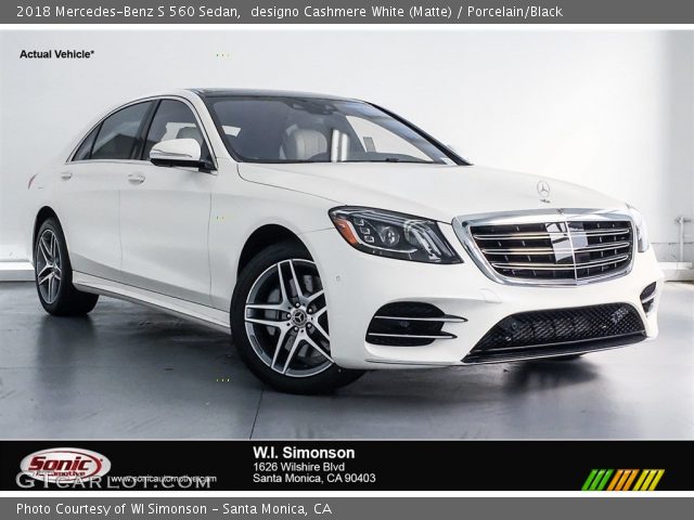 2018 Mercedes-Benz S 560 Sedan in designo Cashmere White (Matte)