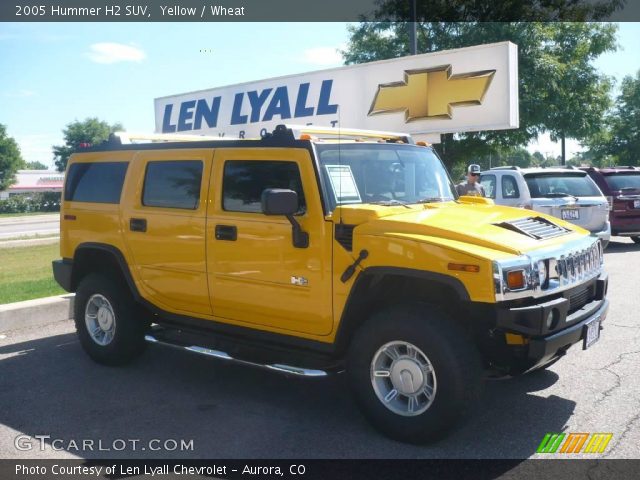 2005 Hummer H2 SUV in Yellow