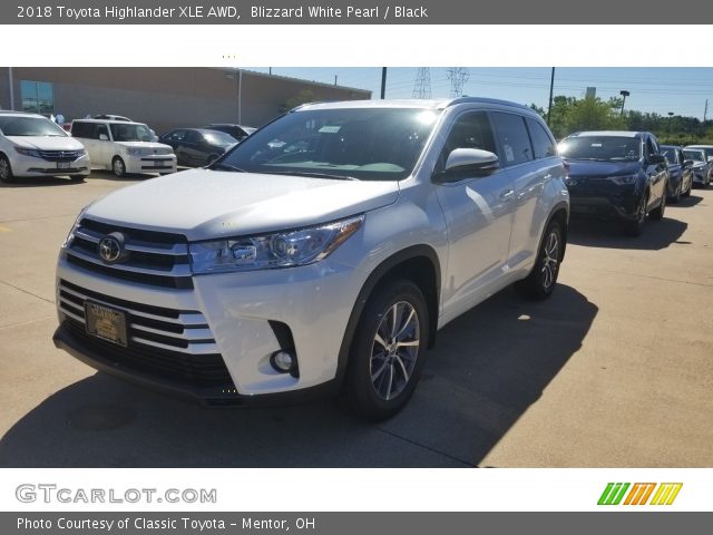 2018 Toyota Highlander XLE AWD in Blizzard White Pearl