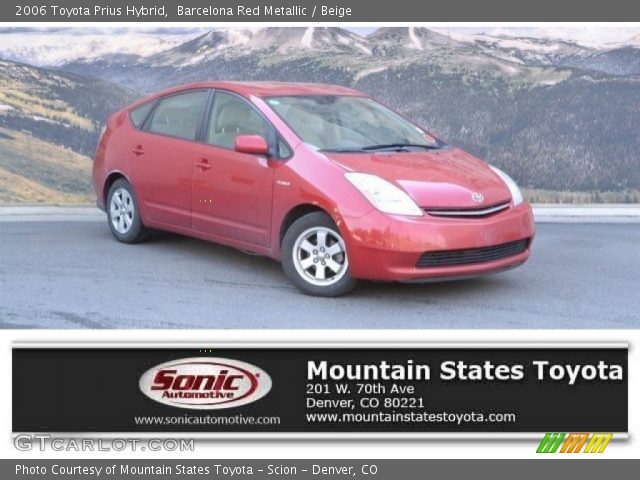 2006 Toyota Prius Hybrid in Barcelona Red Metallic