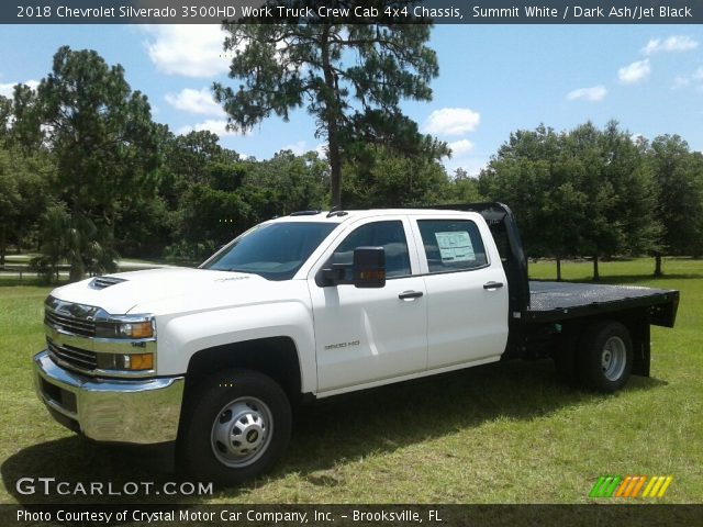 2018 Chevrolet Silverado 3500HD Work Truck Crew Cab 4x4 Chassis in Summit White