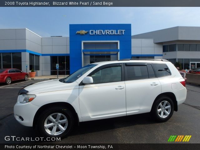 2008 Toyota Highlander  in Blizzard White Pearl