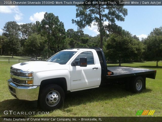 2018 Chevrolet Silverado 3500HD Work Truck Regular Cab 4x4 Stake Truck in Summit White