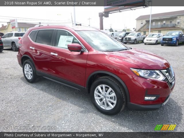 2018 Nissan Rogue SV AWD in Scarlet Ember