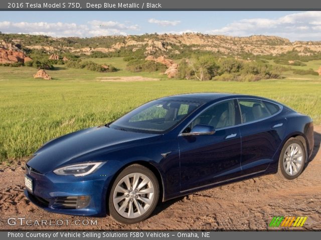 2016 Tesla Model S 75D in Deep Blue Metallic