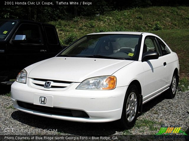 2001 Honda Civic LX Coupe in Taffeta White