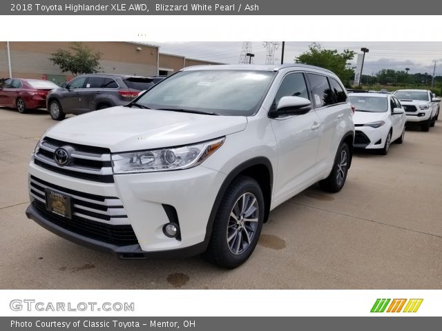 2018 Toyota Highlander XLE AWD in Blizzard White Pearl