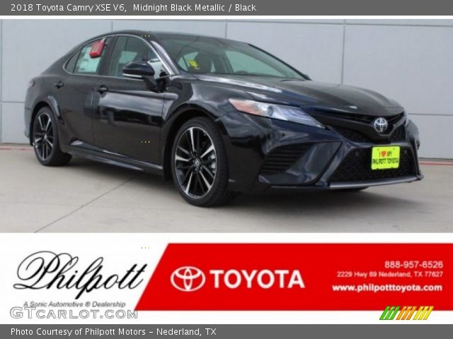 2018 Toyota Camry XSE V6 in Midnight Black Metallic