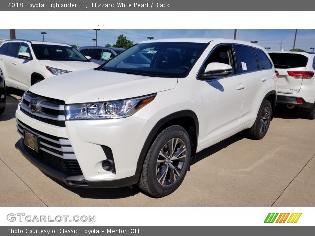 2018 Toyota Highlander LE in Blizzard White Pearl