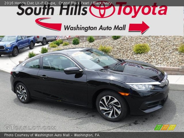 2016 Honda Civic LX-P Coupe in Crystal Black Pearl