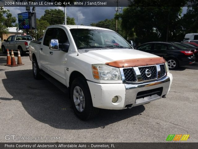 2004 Nissan Titan LE Crew Cab 4x4 in White