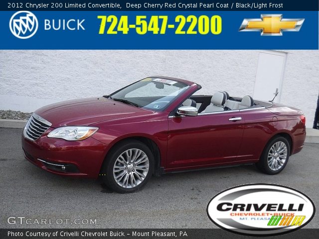 2012 Chrysler 200 Limited Convertible in Deep Cherry Red Crystal Pearl Coat