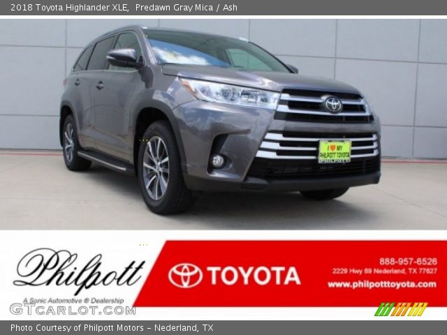 2018 Toyota Highlander XLE in Predawn Gray Mica