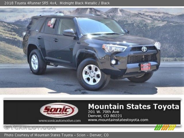 2018 Toyota 4Runner SR5 4x4 in Midnight Black Metallic